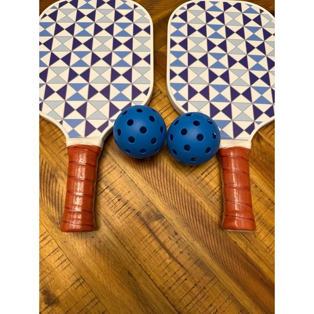 Jonathan Adler Sorrento Pickleball Set NWT 2 Paddles Covers Balls Box